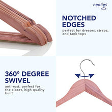 Load image into Gallery viewer, Neaties American Red Cedar 1/2" Hangers with Notches and Bar, 6pk
