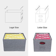 Load image into Gallery viewer, ATBAY File Storage Box Collapsible Large Capacity Office File Organizer for Letter/Legal Size Hanging File Folder Box, Gray 1Pack