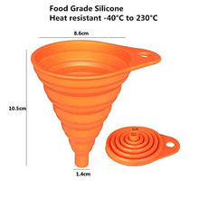 Load image into Gallery viewer, WeTest 8 PCS Silicone Collapsible Funnel Set, Foldable Kitchen Funnel for Water Bottle Liquid Transfer Food Grade (Blue/Red/Orange/Green) (LJ-CJ-121402)
