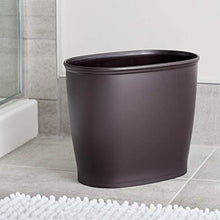 Load image into Gallery viewer, iDesign Kent Oval Waste Can, Trash Can for Bathroom, Bedroom, Office - Bronze