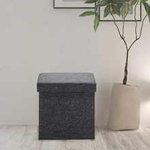 Load image into Gallery viewer, Seville Classics Foldable Storage Footrest Toy Box Coffee Table Chest Ottoman, 1-Pack, Modern Gray