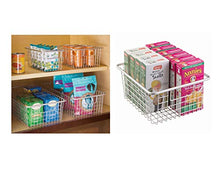 Load image into Gallery viewer, iDesign Forma Metal Wire Pantry Storage Organizer Basket with Handles, Container Bin for Food, Drinks, Produce Organization, 1.25" x 9.25" x 5.25", Satin Silver