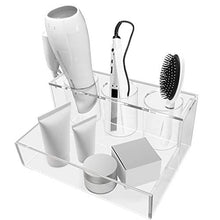 Load image into Gallery viewer, AGECASH A Acrylic Hair Tool Organizer, Hair Dryer Holder Styling Tool Accessories Organizer, Blow Dryer, Curling Iron, Flat Iron, Hair Straightener Bathroom Supplies Vanity Countertop Storage