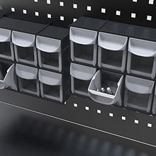 Load image into Gallery viewer, SHUTER Plastic Tilt Out Storage Bins for Parts, Tools, Arts, Crafts and Sewing Supplies Organization, 8 Tip Out Bins as Garage Storage cabinets, Black, FO-308-BK