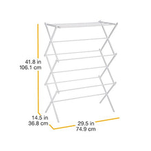 Load image into Gallery viewer, Amazon Basics Foldable Clothes Drying Laundry Rack - White