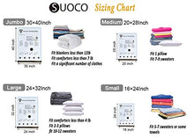 Load image into Gallery viewer, SUOCO Vacuum Storage Bags 8 Pack (Jumbo), Space Saver Compression Bags with Travel Hand Pump