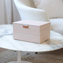 Load image into Gallery viewer, Stackers Blush Pink with Rose Gold Classic Jewelry Box - Set of 3