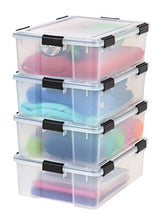 Load image into Gallery viewer, IRIS USA UCB-L WEATHERTIGHT Storage Box, 4 Pack, 41 Qt. (4-Pack), Clear