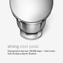 Load image into Gallery viewer, simplehuman 45 Liter / 12 Gallon Slim Hands-Free Kitchen Step Trash Can with Liner Rim, Brushed Stainless Steel