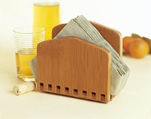 Load image into Gallery viewer, Lipper International Bamboo Wood Adjustable Napkin Holder, 6-1/2" x 3-1/4" x 6"