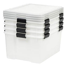 Load image into Gallery viewer, IRIS USA UCB-LD WEATHERTIGHT Storage Box, 62.8 Qt, Clear, 4 Pack