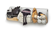 Load image into Gallery viewer, Spectrum Diversified Mount Triple Wire 3 Storage Bins Decor & Entryway Organization, Rustic Farmhouse Wall Basket, Satin Nickel