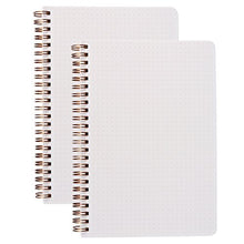 Load image into Gallery viewer, (2-Pack) A5 Dot Grid Notebook 100gsm Bullet Spiral Journal 5.7 x 8.3 inches - 80 Sheets Per Book, Thick Dotted Paper, Wirebound