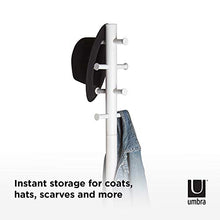 Load image into Gallery viewer, Umbra Pillar Coat Rack, W/STOOL, White Wood