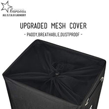 Load image into Gallery viewer, CAROEAS 23" Pro+ WHEELED Laundry Hamper Black&White Breathable Cover Heavy Duty Laundry Sorter Dirty Clothes Organizer Waterproof Foldable Laundry Basket Extra Large Laundry Bag (Pro Plus 23",Black)