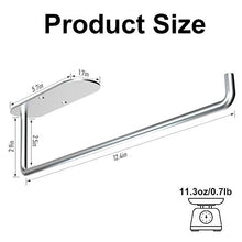 Load image into Gallery viewer, Paper Towel Holder - Self Adhesive or Drilling, Under Cabinet Paper Towel Holder, SUS304 Stainless Steel Paper Towel Holder Wall Mount for Kitchen, Cabinets, Bathroom, Wall(Silver)
