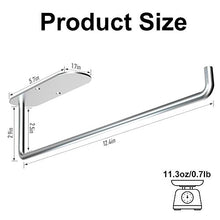 Load image into Gallery viewer, Paper Towel Holder - Self Adhesive or Drilling, Under Cabinet Paper Towel Holder, SUS304 Stainless Steel Paper Towel Holder Wall Mount for Kitchen, Cabinets, Bathroom, Wall(Silver)