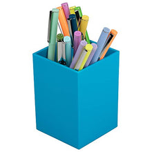 Load image into Gallery viewer, JAM PAPER Plastic Pen Holder - Blue - Desktop Pencil Cup Sold Individually