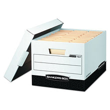 Load image into Gallery viewer, Bankers Box R-KIVE Heavy-Duty Storage Boxes, FastFold, Lift-Off Lid, Letter/Legal - 12-Pack