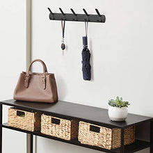 Load image into Gallery viewer, iDesign Holden Steel Wall Mount Storage, 21" x 2.3" x 3.61", 5 Hook Rack