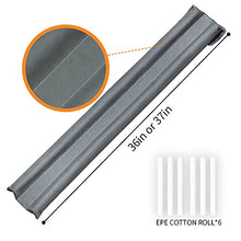 Load image into Gallery viewer, HOFUJINGSHI Door Draft Stopper,Door Sweep for Exterior & Interior Doors,30 to 37 Weather Stripping Noise Blocker Window Breeze Blocker (Grey, 36”Length X 6.5”Width X 1.2”Height)