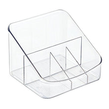Load image into Gallery viewer, iDesign Linus Plastic Divided Coffee Supply Organizer, Holder for Filters, Sugar, Creamer, Beans, Sweeteners, Tea Bags, 6.3" x 6.9" x 5.2" - Clear