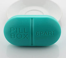 Load image into Gallery viewer, 1PCS Plastic Portable Waterproof Mini Travel Pill Box-Medical Case Vitamin Dispenser Bottle First Aid Holder Container(Color Random) (Rectangle Shape-6 Grids)