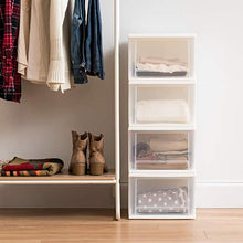 Load image into Gallery viewer, IRIS USA, Inc. 17 Quart Stacking Drawer, 4 Pack, White (129899)