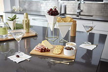 Load image into Gallery viewer, Umbra Trigg Geometric Planter, Wall and Desk Decor Ceramic Containers and Vases-for Succulents, Air, Mini Cactus, Faux Plant, White/Brass