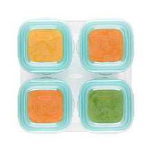 Load image into Gallery viewer, OXO Tot Glass Baby Blocks Food Storage Containers, Teal, 4 oz