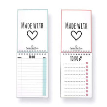 Load image into Gallery viewer, CUPCAKES & KISSES To Do List Double Pack I Notebooks with total 100 tear off Pages I Reminder Cards I 4.1 x 5.8 inches each Notepad I Made in Germany