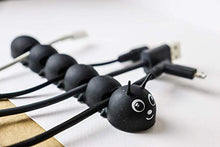 Load image into Gallery viewer, Cable Organizer - Cord Organizer - Desk Cord Holder - Cable Management Clips - Caterpillar, 2 pcs Green & Black, Clutter Aide