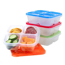 Load image into Gallery viewer, EasyLunchboxes - Bento Snack Boxes - Reusable 4-Compartment Food Containers for School, Work and Travel, Set of 4, Classic