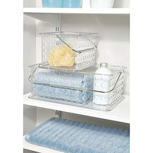 Load image into Gallery viewer, iDesign Spa BPA-Free Plastic Stacking Organizer Handle, 8.69" x 13.94" x 5.13", Divided Basket