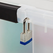 Load image into Gallery viewer, IRIS USA 19 Gallon Store-it-All Heavy Duty Stackable Utility Tote, Clear with Black Buckle