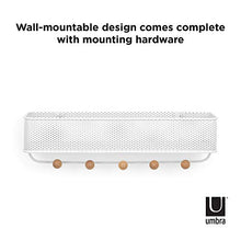 Load image into Gallery viewer, Umbra Estique Entryway Organizer, Great for Storing Keys, Small Accessories, Mail, Wallets and More, White Finish