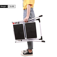 Load image into Gallery viewer, REDCAMP Small Step Ladder 2 Step Stool Folding, Portable Sturdy Metal Small Ladder for Home Kitchen Household Closet, White 250lbs