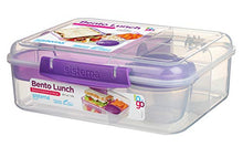Load image into Gallery viewer, Sistema To Go Collection Bento Box Plastic Lunch and Food Storage Container, 55.7 Ounce, Multi Compartment (Color May Vary)