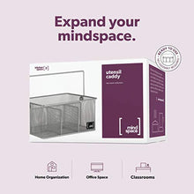 Load image into Gallery viewer, Utensil Holder By Mindspace, Kitchen Condiment Organizer and Flatware Utensil Caddy | The Mesh Collection, Silver