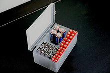 Load image into Gallery viewer, Battery Storage Box Organizer Pack of 2 Cases. Stores AAA, AA, C and D Size. Holds up to 34 Batteries per Pack. by Massca