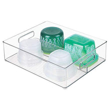 Load image into Gallery viewer, InterDesign Fridge Binz Deep Split Bin in Clear