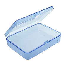 Load image into Gallery viewer, Goodma 8 Pieces Rectangular Plastic Boxes Empty Storage Organizer Containers with Hinged Lids for Small Items and Other Craft Projects (Blue, 4.5 x 3.3 x 1.1 inch)