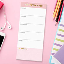 Load image into Gallery viewer, Sweetzer & Orange Best Week Ever Small Weekly Planner Notepad (Pink) Undated Planner, Daily Agenda, Weekly Calendar, Day Planner with 52 Week Planner Calendar Pages, 4x9” Organizer Planner