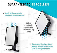 Load image into Gallery viewer, ToiletTree Products Deluxe Larger Fogless Shower Shaving Mirror with Squeegee, Large, Black