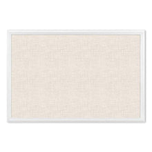 Load image into Gallery viewer, U Brands Cork Linen Bulletin Board, 20 x 30 Inches, White Wood Frame (2074U00-01)