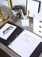 Load image into Gallery viewer, Bigso Ringo Fiberboard 3-Ring Binder Organizer (1-inch Ring), 11 x 11.8 x 1 in, Grey