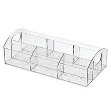 Load image into Gallery viewer, iDesign Med+ BPA-Free Plastic Divided Bathroom Organizer with Handles - 12" x 6" x 3.5", Clear