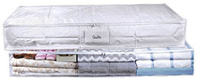 Load image into Gallery viewer, Clear Underbed Storage Bag - Durable Vinyl Material to Shield Your Contents from Dust, Dirt and Moisture. Easy Gliding Zipper for Easy Access and Label Pocket for Easy Identification. (2-Pack)