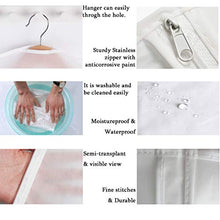 Load image into Gallery viewer, Hauserlin Garment Bags, Pack of 6 PEVA Sturdy Suit Bags, Dust Water Proof Cover Breathable Full Strong Zipper Transparent Window Clothes Bags Hanging Suit Dress Closet (24" x 53")