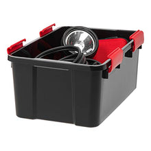 Load image into Gallery viewer, IRIS USA UCB-SS WEATHERTIGHT Storage Box, 19 Qt, Black/Red, 6 Pack